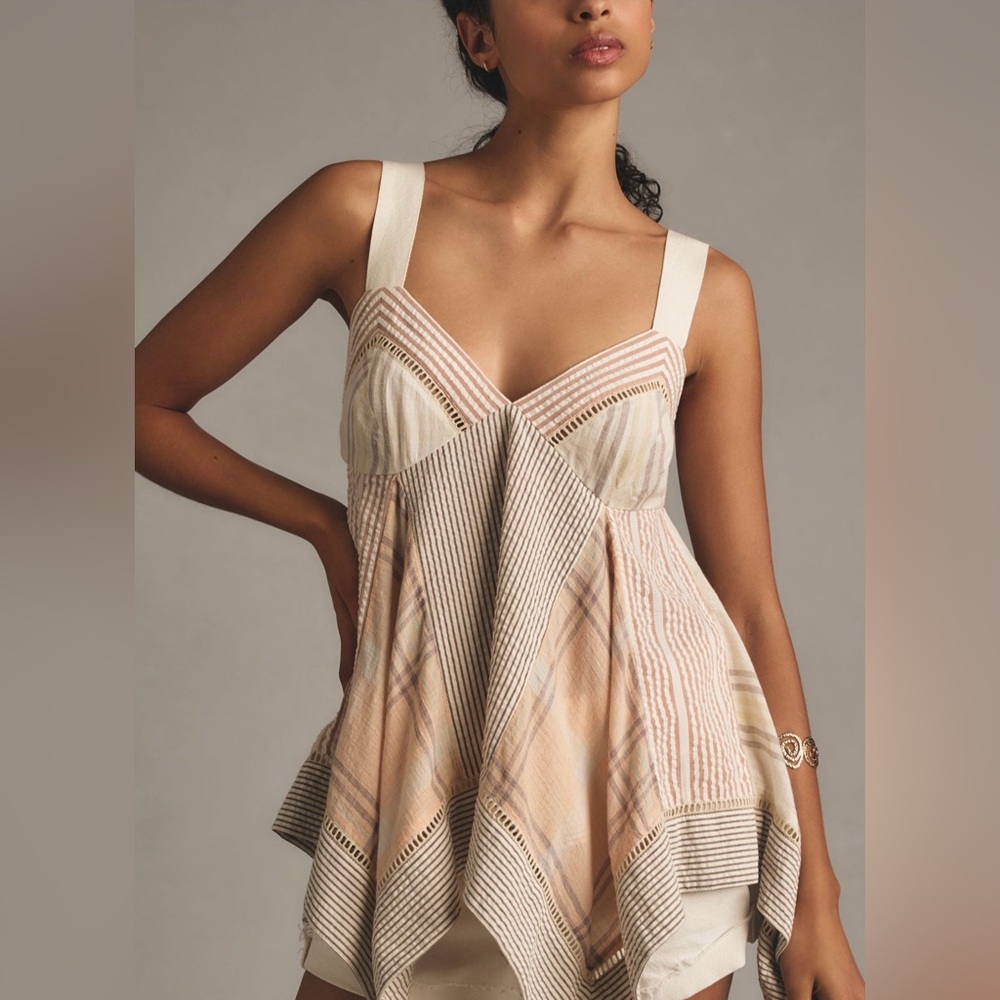 Anthropologie Pilcro Cabana Apron Striped Tank, XXS